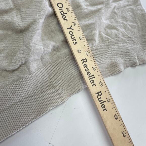 525 Sweater Womens Medium Cream Choker Cutout Halter Neck Knit Off Shoulder - Picture 10 of 12